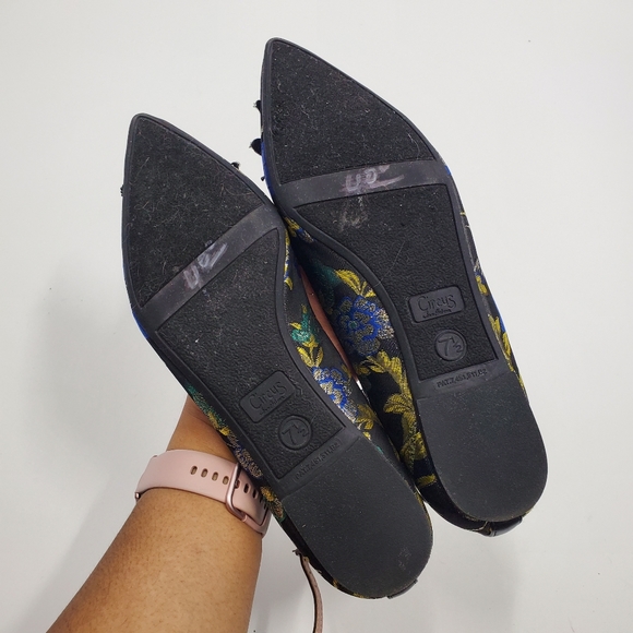 Cirus Sam Edelman Rocco Ankle Strap Flat Bedazzled - Picture 7 of 10